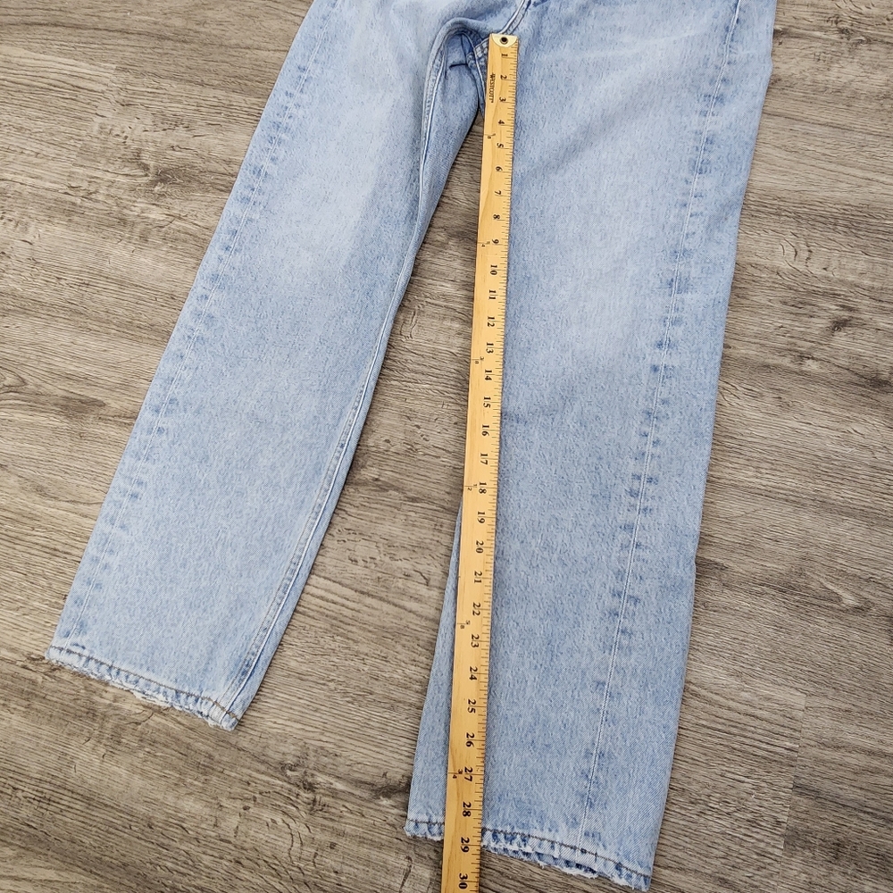 AGolde 90s Loose Fit Jeans Organic Cotton Size 26 Light Wash - Picture 12 of 13